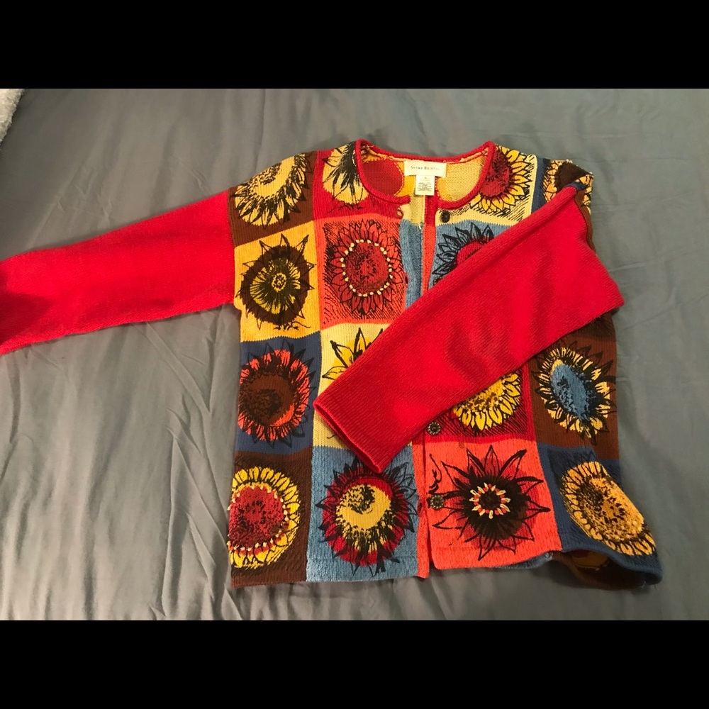 Vintage Sunflower Cardigan